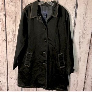 DENIM&CO black denim car coat